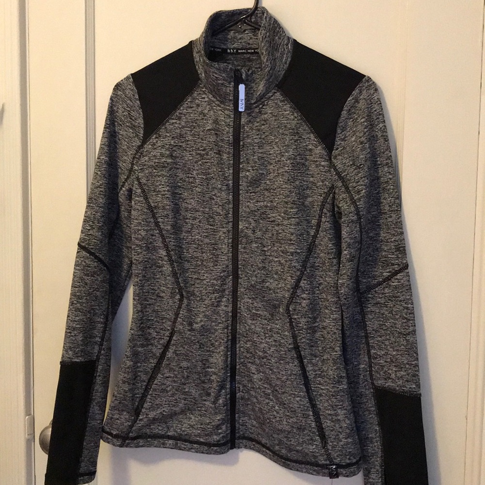 Heathered grey & black athletic jacket